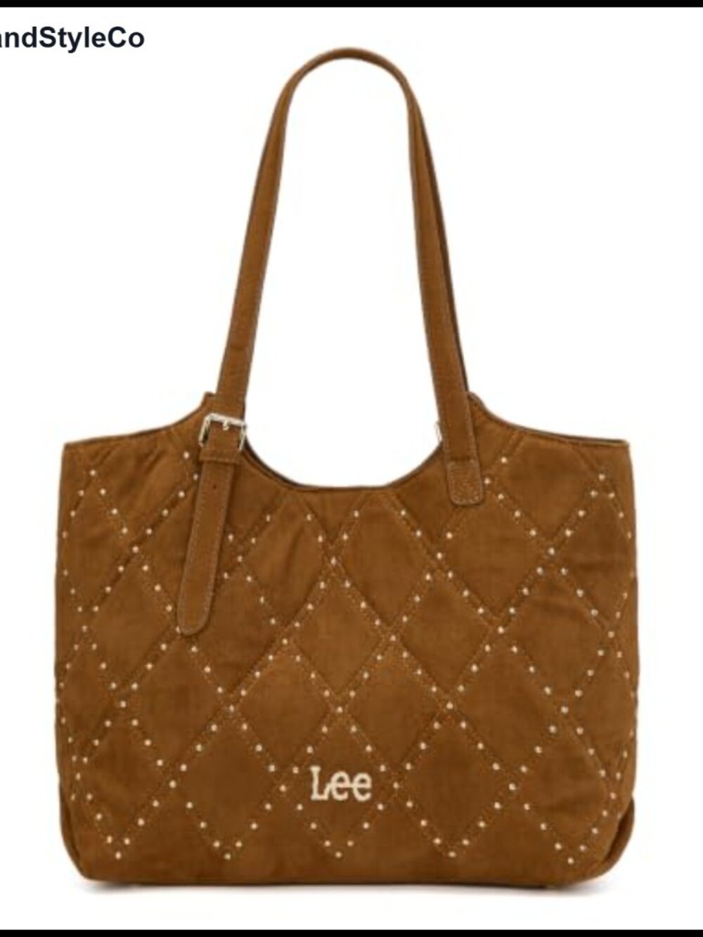 Large Quilted Faux Suede Tote Bag Shoulder Work Handbag Purse